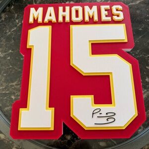 3D Printed Mahomes #15 Wall Art – Kansas City Football Fan Decor